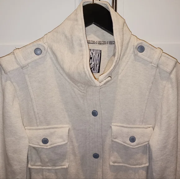Volcom Cream Military Style Shacket - Picture 4 of 11